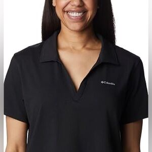 Columbia Women's Black Short Sleeve Polo